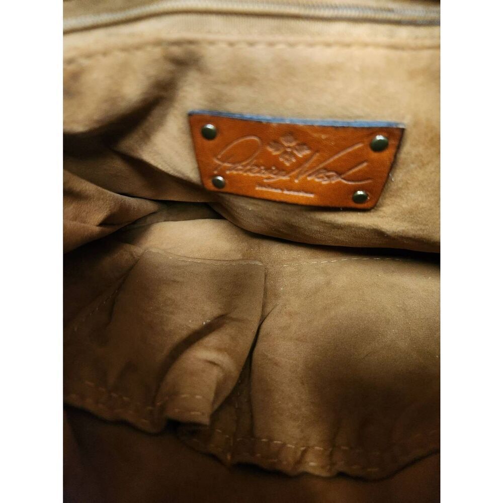 Patricia Nash Tan Suede Leather Fringe Bronte Bucket Crossbody Shoulder Bag - Picture 14 of 14